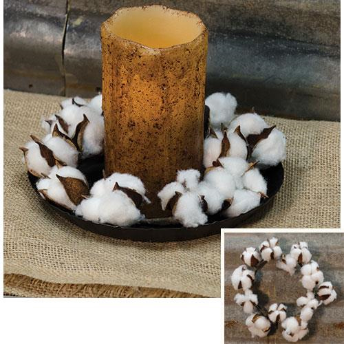 Country Cotton Ball Ring 4"