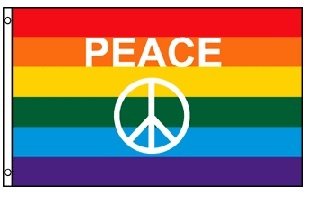 Rainbow Peace w/Sigh Flag