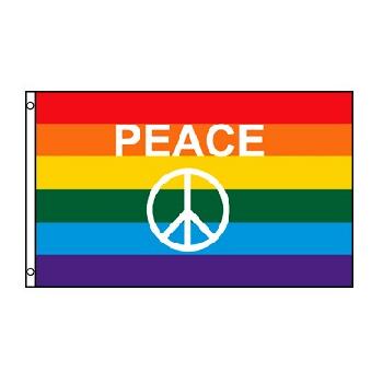 Rainbow Peace w/Sigh Flag